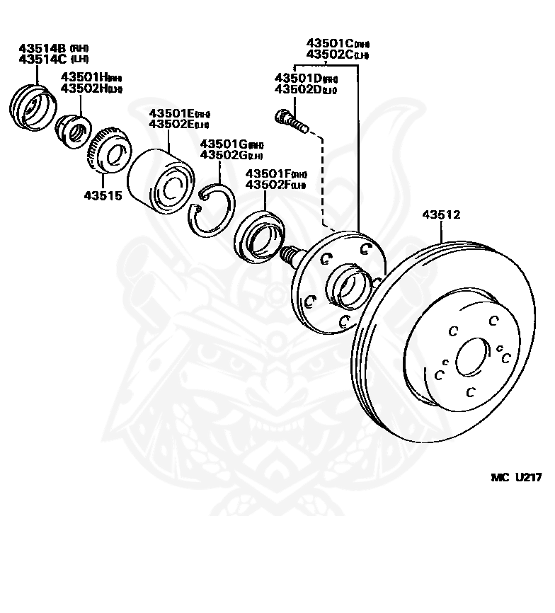 43512-22220 - Toyota - DISC, FRONT - Nengun Performance